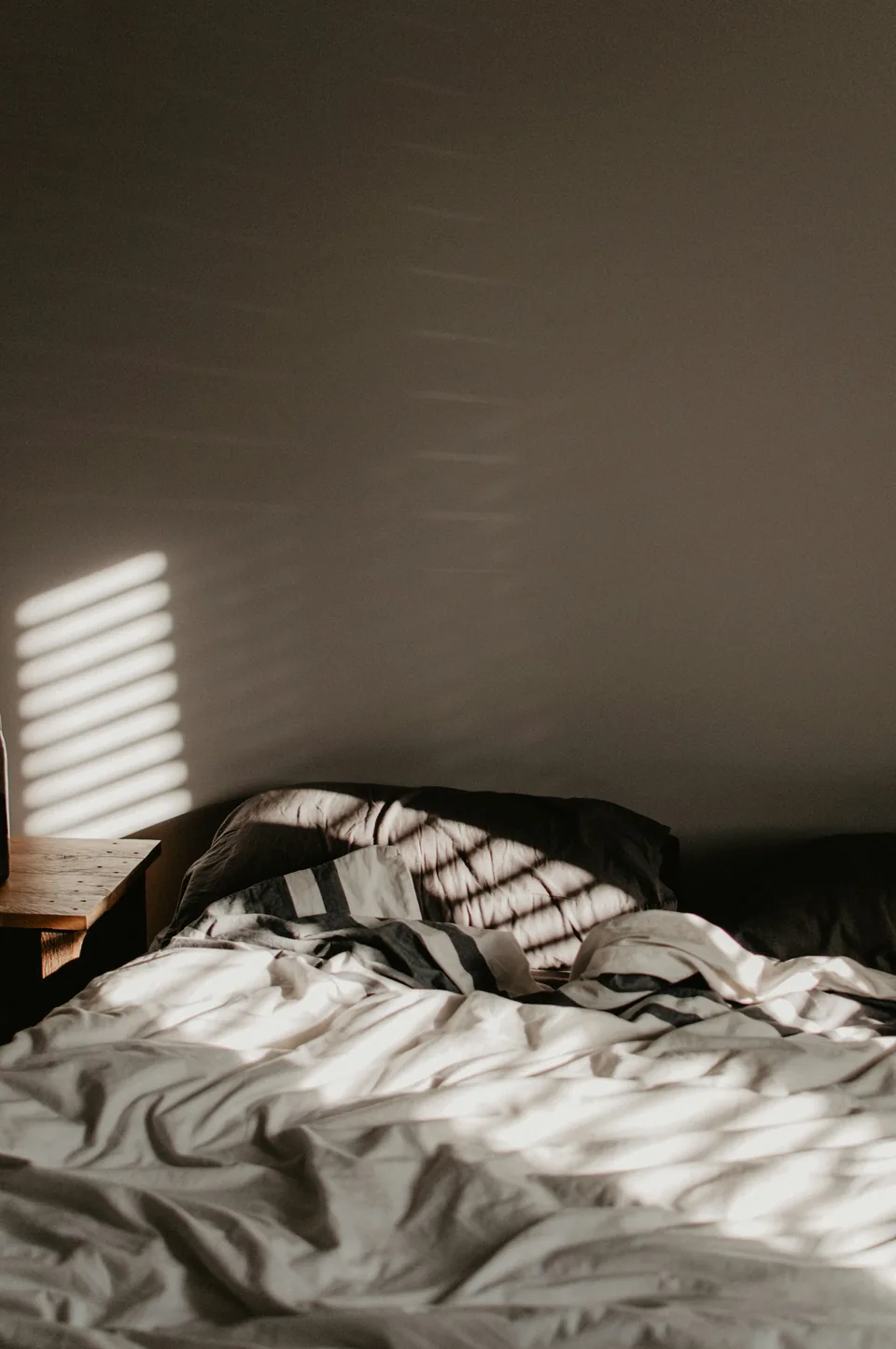 Bed linen and morning light